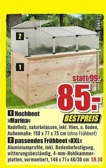 B1 Discount Baumarkt Hochbeet Marina, Passendes Frühbeet Xxl Angebot