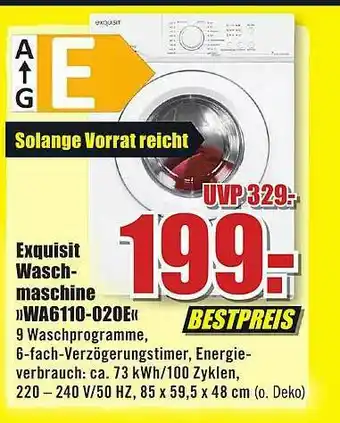 B1 Discount Baumarkt Exquisit Waschmaschine Angebot