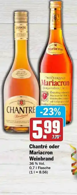 AEZ Chantré Oder Mariacron Weinbrand Angebot