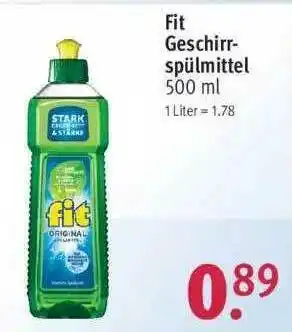 Rossmann Fit Geschirrspülmittel Angebot