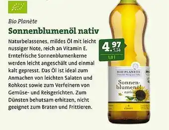 Ebl Naturkost Bio Planète Sonnenblumenöl Nativ Angebot