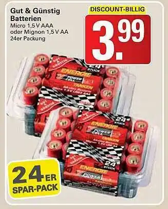 WEZ Gut & Günstig Batterien Angebot