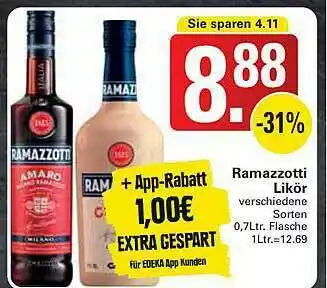 WEZ Ramazzotti Likör Angebot