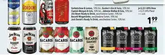 CITTI Markt Gorbatchow & Lemon, Gordon's Gin & Tonic, Captain Morgan & Cola, Johnnie Walker & Cola, Jim Beam Ready To Drink, Bacardi Mixg Angebot