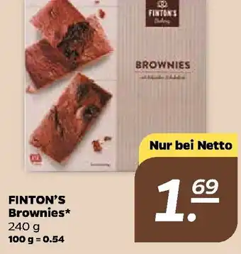 NETTO Finton's Brownies 240g Angebot