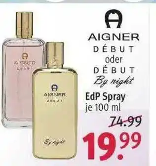 Rossmann Aigner Début Oder Début By Night Edp Spray Angebot