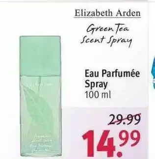 Rossmann Elizabeth Arden Green Tea Scent Spray Eau Parfumée Spray Angebot