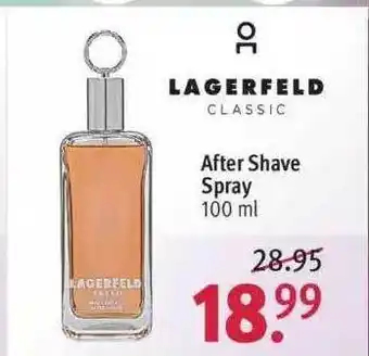 Rossmann Lagerfeld After Shave Spray Angebot