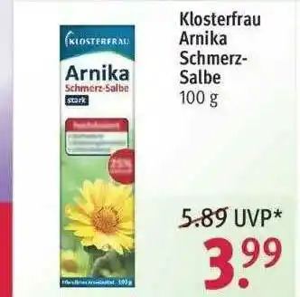 Rossmann Klosterfrau Arnika Schmerz-salbe Angebot