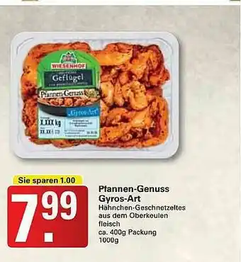 WEZ Pfannen Genuss Gyros Art Angebot