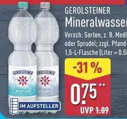 Aldi Nord GEROLSTEINER Mineralwasser Angebot