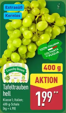 Aldi Nord Crunchy Dream Tafeltrauben hell Angebot