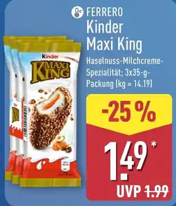 Aldi Nord FERRERO Kinder Maxi King Angebot