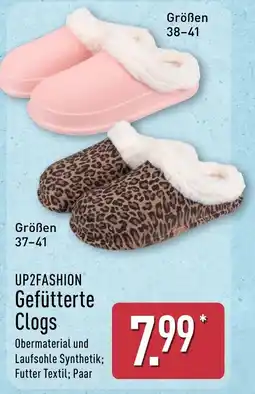 Aldi Nord UP2FASHION Gefütterte Clogs Angebot
