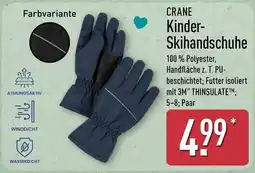 Aldi Nord CRANE Kinder-Skihandschuhe Angebot