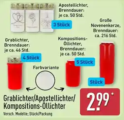Aldi Nord Grablichter/Apostellichter/Kompositions-Öllichter Angebot