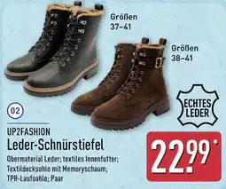 Aldi Nord UP2FASHION Leder-Schnürstiefel Angebot