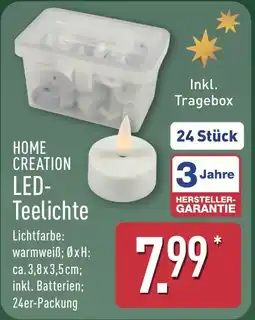 Aldi Nord HOME CREATION LED-Teelichte Angebot