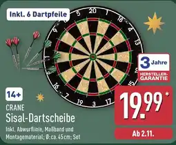 Aldi Nord CRANE Sisal-Dartscheibe Angebot