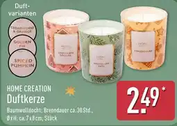 Aldi Nord HOME CREATION Duftkerze Angebot