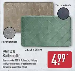 Aldi Nord NOVITESSE Badematte Angebot