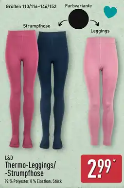 Aldi Nord L&D Thermo-Leggings/-Strumpfhose Angebot