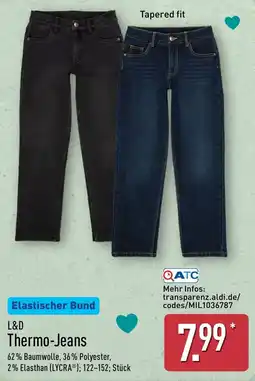 Aldi Nord L&D Thermo-Jeans Angebot