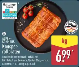 Aldi Nord ALPEN-SCHMAUS Knusper-rollbraten Angebot