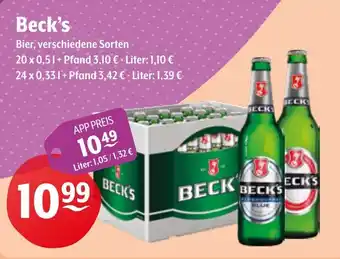 Beck's Bier, verschiedene Sorten
