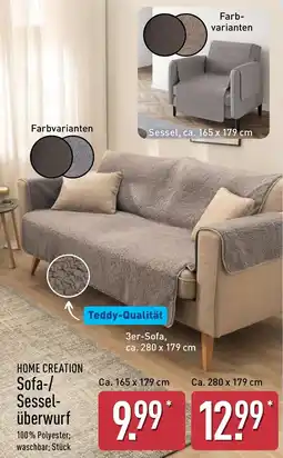 Aldi Nord HOME CREATION Sofa-/Sesselüberwurf Angebot