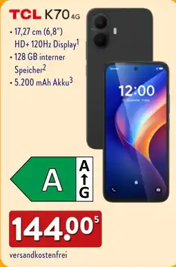 Aldi Nord TCL K70 4G Angebot