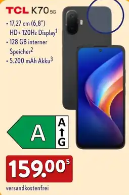 Aldi Nord TCL K70 5G Angebot