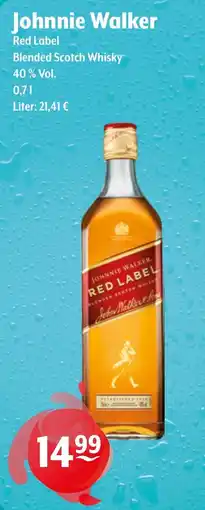 Getränke Hoffmann Johnnie Walker Red Label Blended Scotch Whisky Angebot