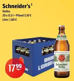 Getränke Hoffmann Schneider's Helles Angebot