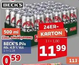 CENTERSHOP BECK'S Pils Angebot