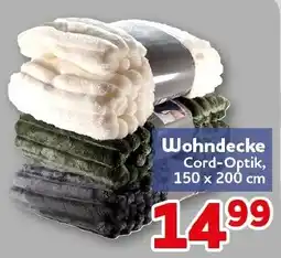 CENTERSHOP Wohndecke Cord-Optik Angebot