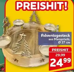 CENTERSHOP Adventsgesteck aus Mangoholz Angebot