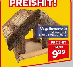 CENTERSHOP Vogelfutterhaus mit Reetdach Angebot