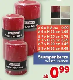 CENTERSHOP Top Home Stumpenkerze Angebot