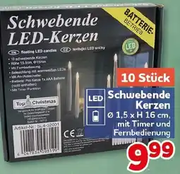 CENTERSHOP Schwebende LED-Kerzen Angebot