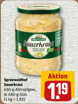 nahkauf Spreewaldhof Sauerkraut Angebot