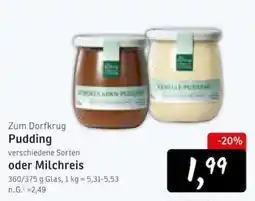 KONSUM Zum Dorfkrug Pudding Angebot