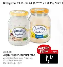 KONSUM Landliebe Joghurt oder Joghurt mild Angebot