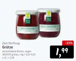 KONSUM Zum Dorfkrug Grütze Angebot