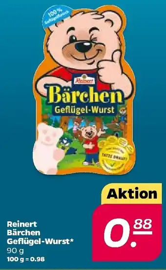 NETTO Reinert Bärchen Geflügel Wurst 90g Angebot