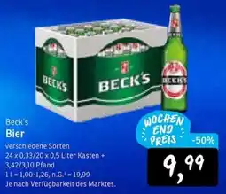 KONSUM Beck's Bier Angebot