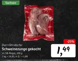 KONSUM Dürrröhrsдорfer Schweinezunge gekocht Angebot