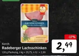 KONSUM Korch Radeberger Lachsschinken Angebot