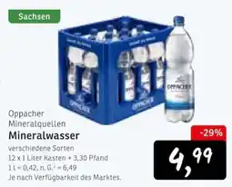 KONSUM Oppacher Mineralquellen Mineralwasser Angebot