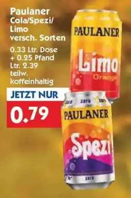Hol'ab Getränkemarkt Paulaner Cola/Spezi/Limo Angebot